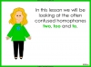 Easily Confused Words - Two, Too and To Teaching Resources (slide 4/17)